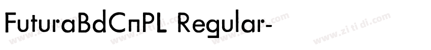 FuturaBdCnPL Regular字体转换